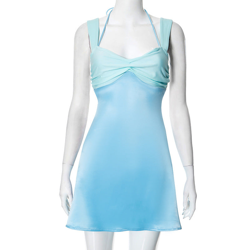 Halter Lace-up Backless