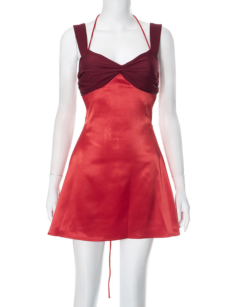 Halter Lace-up Backless